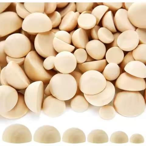 10-50MM Mini Hemisphere Half Craft Balls for DIY Projects Kids Arts and Craft Supplies Unfinished Wo