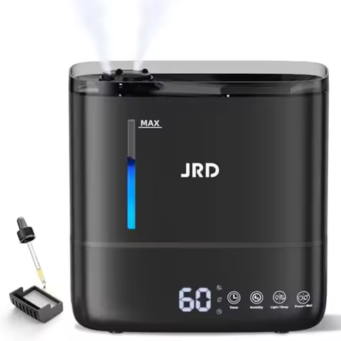 Humidifiers for Bedroom, Ultrasonic Humidifier 4L for Large Room, Cool Mist Top-Fill, 40H Run, 12H T