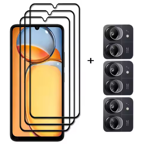 For Redmi 13C Screen Glass Tempered Glass for Redmi 13C 12C Screen Protector 9H Protective Phone Len