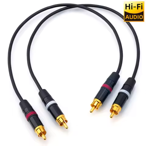 ▲Japan Mogami 2964 OFC Double Shielded 2RCA to 2RCA Digital/Analog Audio Cable Hifi AV Line Red Whit