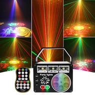WUZSTAR USB Honeycomb Pattern Laser Disco Parti Light Led Projector Remote Control Stage Laser Decoration Karaoke Outdoor Lights