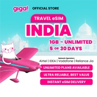 giga! India Travel eSIM 1GB - Unlimited | 5 - 30 Days