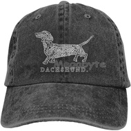 【In stock】Dachshund Doxen Weiner Word Art Dog Baseball Cap for Men Women Adjustable Classic Vintage 