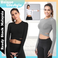 Fitness Exercise Top Yoga Woman Cross Tie Long Sleeve Shirt Top Clothes Gym Workout Zumba Dancing Sp