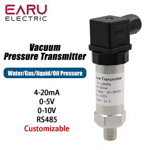 RS485 4-20mA 0-5V 0-10V Output -1-400Bar G1/4 Vacuum Pressure Transmitter Transducer Sensor Controll