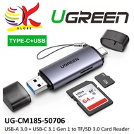 CR/2IN1 / UGREEN 2-IN-1 USB-A 3.0 + USB-C TYPE-C 3.1 GEN 1 TO TF / SD 3.0 OTG CARD READER (UG-CM185-