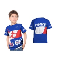 France World Cup 2022 Custom Full Print Jersey Kids T-Shirt