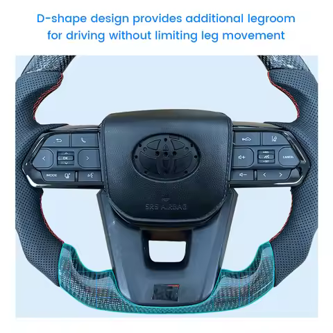 Carbon Fiber Steering Wheel For Toyota GT 86 FORTUNER FJ Cruiser HIACE LC70/76/79 Land Cruiser CROWN