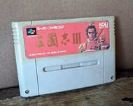 「三國志III」超級任天堂遊戲卡帶（1992年、SHVC-S3、三國志3）—古物舊貨、懷舊古道具、復古擺飾、早期民藝、Nintendo、Super Famicom、SFC、SNES、早期超任遊戲卡匣