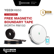 Ecovacs Yeedi k650 Robot Vacuum Cleaner | 2-in-1 2000 Pa Suction and Mop Robot | Tangle-Free | Voice &amp; App Control | Auto-Recharge [1 year warranty]