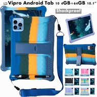 for Vipro Android Tab 10 4GB+64GB 10.1 inch Tablet Case Soft Shockproof Solid Color Back Stand Cover