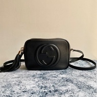 Gucci Soho Disco黑牛皮流蘇相機包