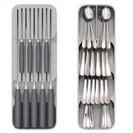 Cutlery Storage Box Plastic Knife Block Holder Drawer Knives Fork Spoons Storage Rack Knife Stand Ca