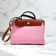 莉亞精品♡ Hermes Herbag31 桃粉 y刻 二手美包