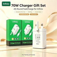 For Infinix 70W UK (3-Pin) Plug Super Fast Charger,USB to C Cable,for Infinix Note 40 Pro 5G /Infini