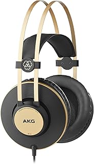 Akg Pro Audio K92 Over-Ear, Closed-Back, Studio Headphones, Matte Black And Gold