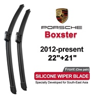 silicone car wiper for Porsche Boxster 2012-present(981/718)2014 2013 front Windshield Wiper Blades 