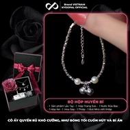 [HCM Fire Express] KYDOPAL women's silver bracelet, mixed silver bead bracelet, lovely double bell c