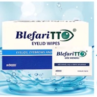 Blefari TTO SWAB (Box of 24 packs) Eyelid cleaning swabs, eye makeup remover Eyelid wipe