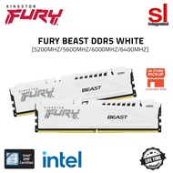Kingston FURY Beast DDR5 WHITE (INTEL XMP) Desktop Gaming Memory RAM - 5200MHz/5600MHz/6000MHz/
