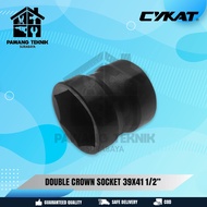 CYKAT Double Socket 39mm x 41mm Mata Kunci Sok CVT Konci Crown Shock Motor Matic - Kunci Shock Crown