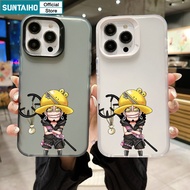 Suntaiho Phone Case Funny Cartoon ONE PIECE Usopp Image Pattern Clear Matte Soft Premium Shockproof 