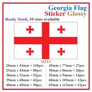 Georgia Flag Sticker Rectangle Postcard / Stiker Pelekat Poskad Bendera Georgia