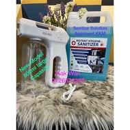 💥800ml Sanitizer Gun💥 Portable Gun Spray RZ-W3b + 5L Sanitize Solution (KKM) + Warranty