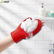 ADD 1/5Pcs Soft Exfoliating Scrub Shower Gloves Red Oil-Control Bath Mitts Portable for Trip Home Sp