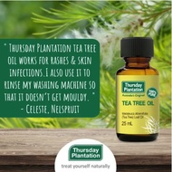 Thursday Plantation tea tree oil 25ml clear acne and light print skin care oil control aromatherapy single essential oil anti-acne and dissolve blackheads Thursday farm tea tree essential oil