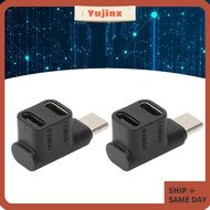 YUJINX 2PCS USB C Splitter, 90 Degree Angle 10Gbps USB C Adapter, USB 3.1 Type C Male to USBC 3.1 US