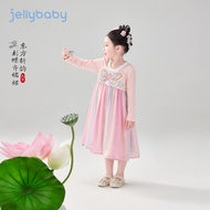 [7a Antibacterial] Girls Chinese Style Tang Suit Spring Children New Chinese Style Hanfu Baby Dress 