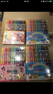 現貨 韓國🇰🇷 Pokemon/ Sanrio 12色旋轉蠟筆
