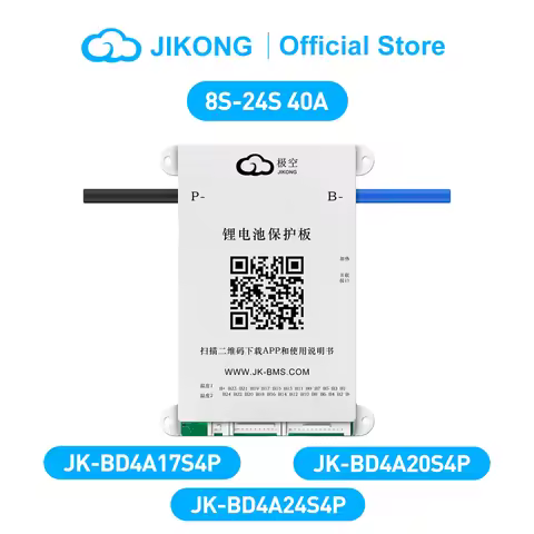 JIKONG Smart BMS JK-BD4A17S4P JK-BD4A20S4P JK-BD4A24S4P 8S/24S 40A Li-Ion LiFePo4 LTO BMS 18650 Batt