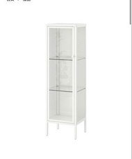 IKEA MILSBO 白色玻璃門櫃 玻璃展示櫃