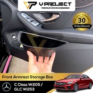 Mercedes Benz C Class W205 C200 C250 Front Rear Door Side Armrest Storage Box 2015-2021 V Project Ca