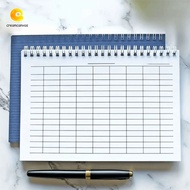 CREAMCANVAS​ Spiral Bound Notebook, Sturdy Cover Universal Line Pages Financial Record Book, Blank G