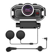 V9 Tai nghe gắn mũ bảo hiểm xe máy bluetooth 5.0 intercom ABS Hands-free Interphone Music Player int