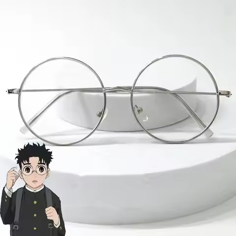 Anime DAN DA DAN Ken Takakura Okarun Cosplay Glasses Unisex Alloy Eyewear Round Eyeglasses Jewelry A