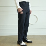BARON JONAS Jeans – กางเกงยีนส์ผ้าดิบ เอวยางยืดกระบอกเล็ก สียีนส์เข้ม (Dark Indigo)