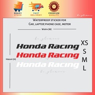 Honda Racing car Sticker Reflective city civic accord Kereta Waterproof Motor Laptop Helmet Vinyl Decal