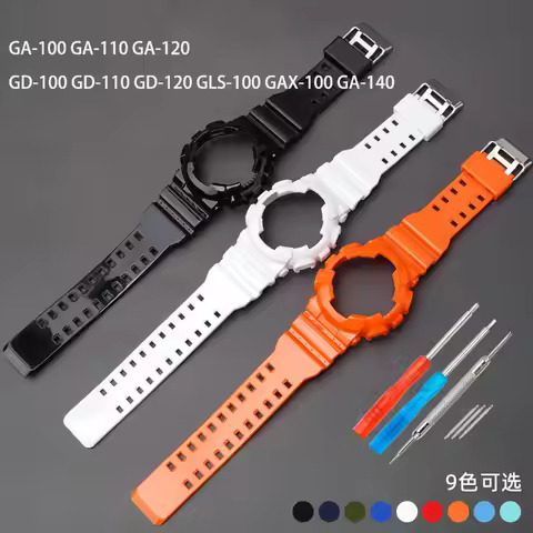 Resin Watchand Strap For Casio GA-100 GA-110 GA-120 GD-100 GD-110 GD-120 GLS-100 GAX-100 GA-140 Repl
