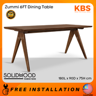 (FREE Installation+Shipping) KBS Zummi 6FT Dining Table / Full Solid Wood / Mid Century Design / Cla
