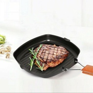 Square Grill Pan 20 Cm Teflon Versatile BBQ Grill Pan