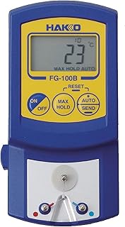 Hakko FG-100B-03 Tip Thermometer with AUTO HOLD Feature, C and F Digital Display