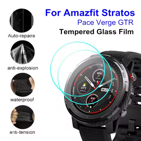 2pcs TPU Screen Protector Film Cover For Amazfit Stratos 3 2 HD Tempered Glass Protective Film For G
