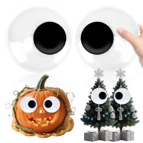 2/24Pcs Large Googly eyes Giant Wiggle Eyes with Self Adhesive, Black White Googly Eyes for DIY Craf