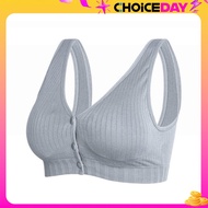 Nursing Bra Breastfeeding Cotton Pure Nursing Maternity Bra Push Up Women Full Cup Pregnant Motherhood Stretchy Wireless Front Opening Button Vest Fixed Underwear XXXL Plus Size