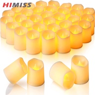 HIMISS 24pcs Flameless Candles Tea Lights Battery Operated Electric Led Votive Fake Candles For Wedding Table Festival Anniversary