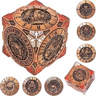 DND Spinner Dice - 7-in-1 Metal Dice Set with 3D Relief Dragon Design | Unique Spinner Design for Du